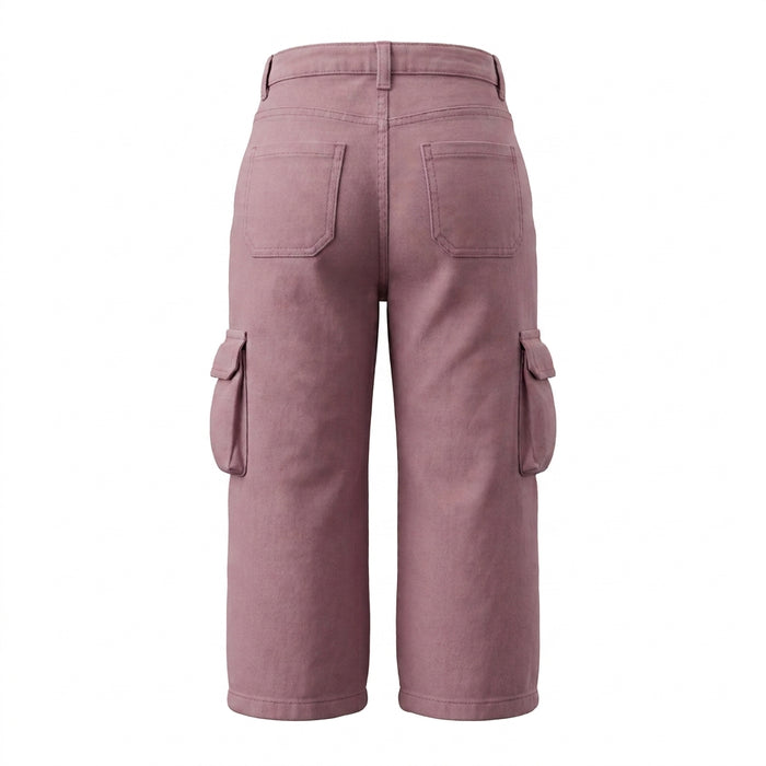 Girls Wide Leg Cargo Pants