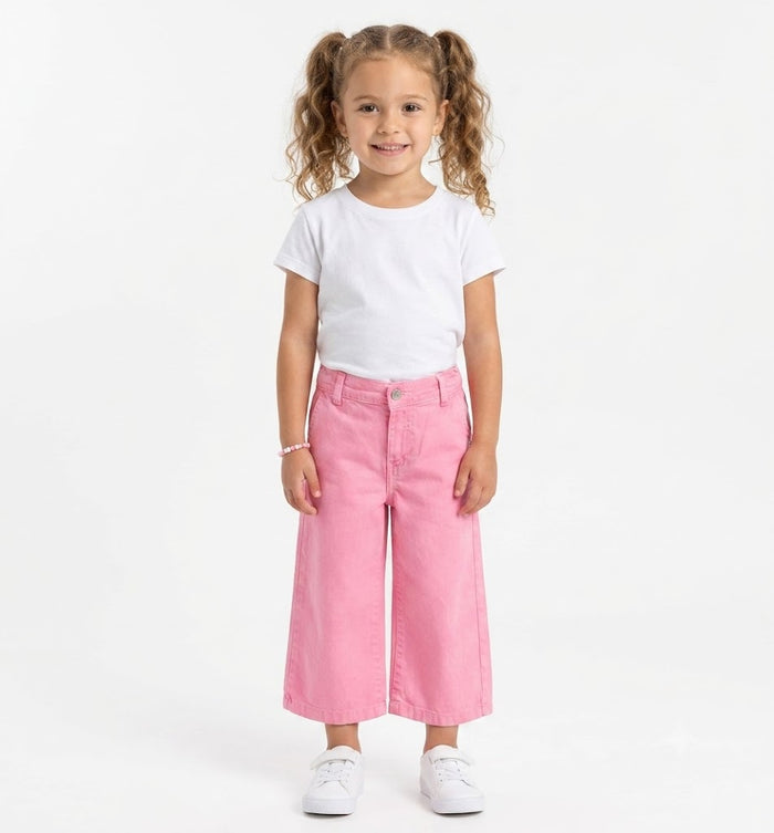 Girls Wide Leg Denim Jeans