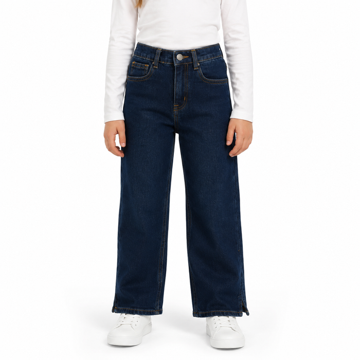 Girls Wide Leg Denim Jeans
