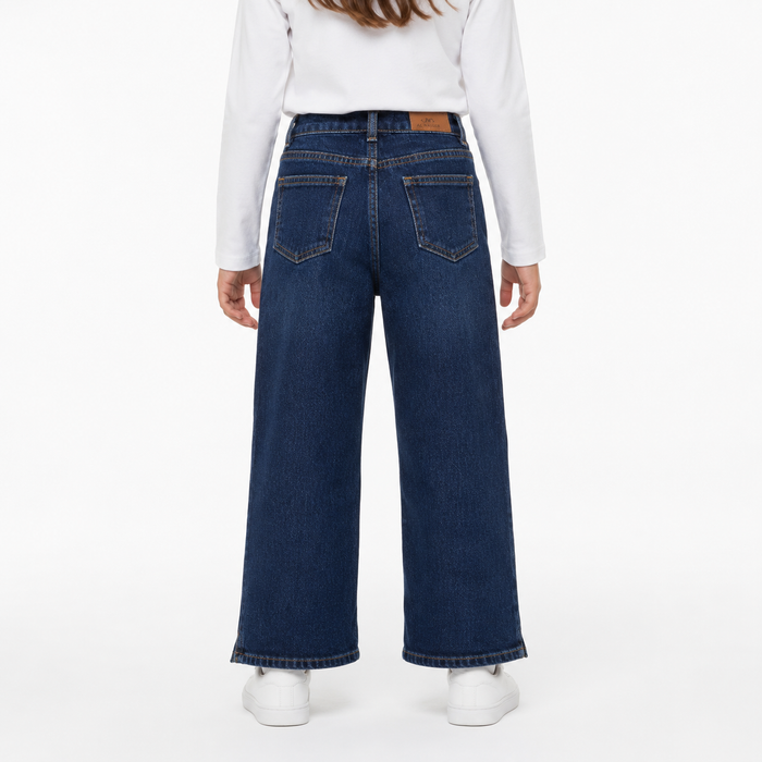 Girls Wide Leg Denim Jeans