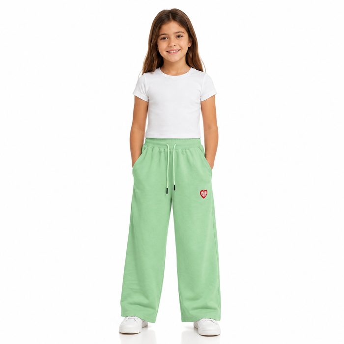Girls’ Wide-Leg Drawstring Jogger Pants