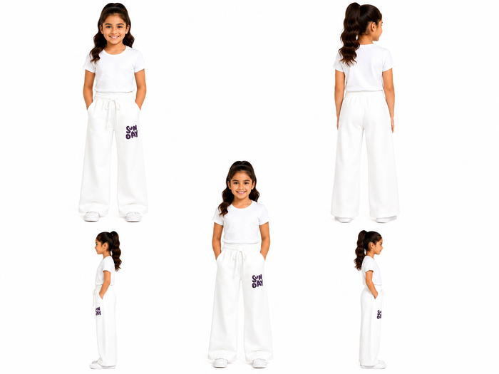 Girls Wide Leg Sweatpants
