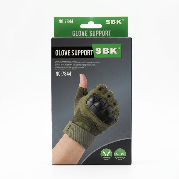 Glove Support Tactical Half Finger Gloves Free Size