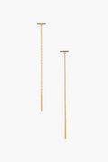 Gold Bar Chain Thread Earrings