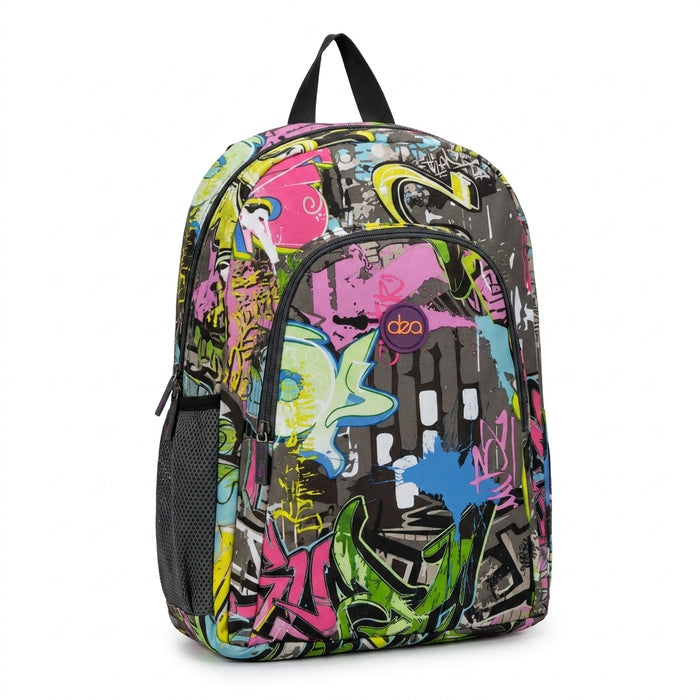 Graffiti Print Casual Backpack Size 40X30X20
