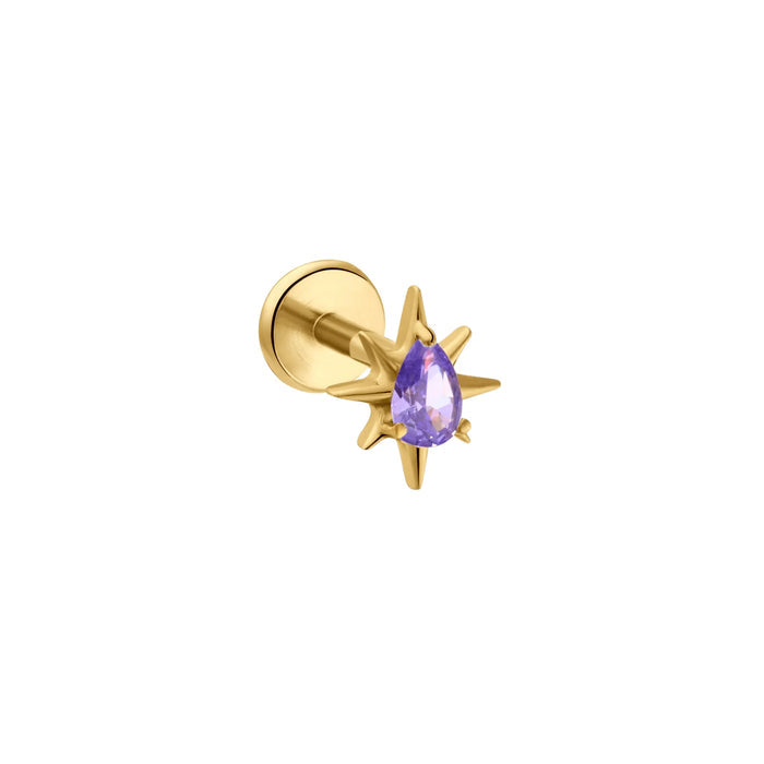 Grape Soda Drop Flat Back Stud