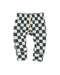 gusset pants - jade checkerboard