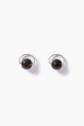 Halo Hoop Earrings Smoky Quartz