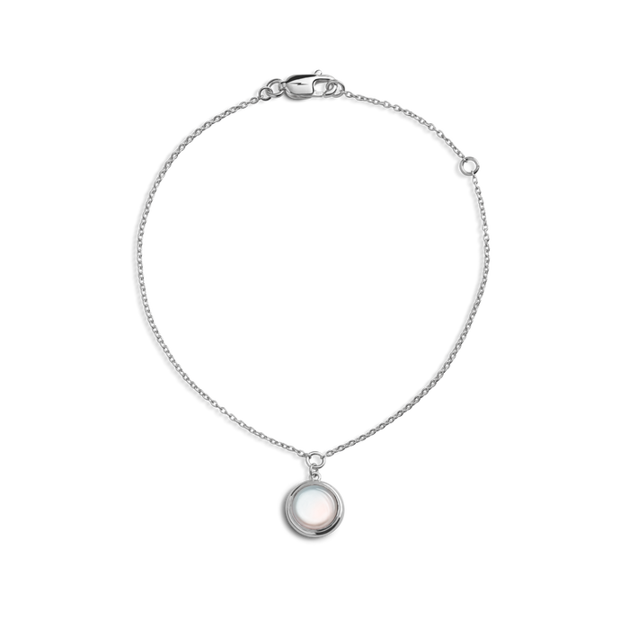 Heirloom Mother Of Pearl Charm Bracelet - Sterling Silver