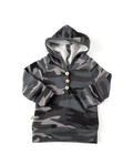 henley hoodie - black camo