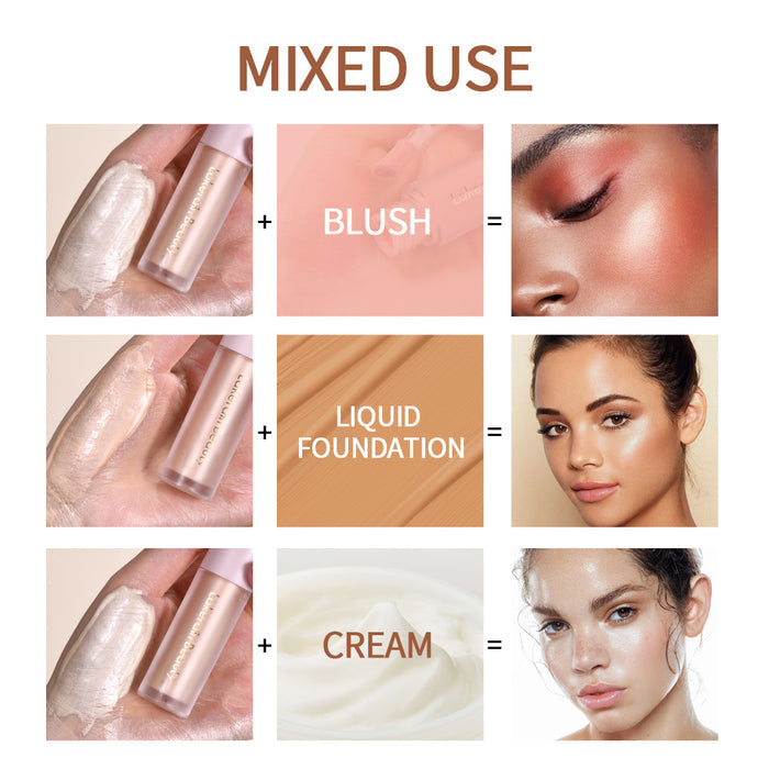 Highlighting eyeshadow for the face