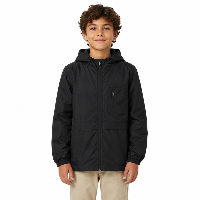 Hooded Zip-Up Windbreaker Jacket