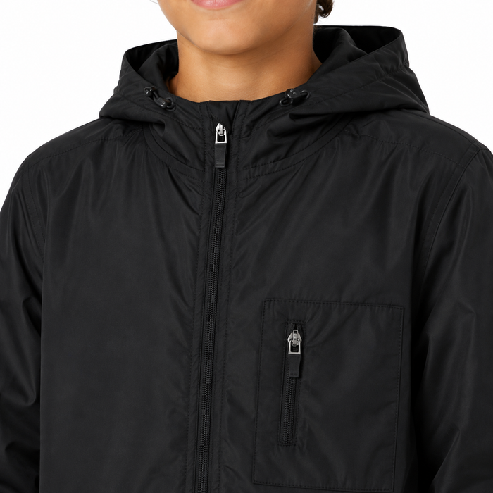 Hooded Zip-Up Windbreaker Jacket
