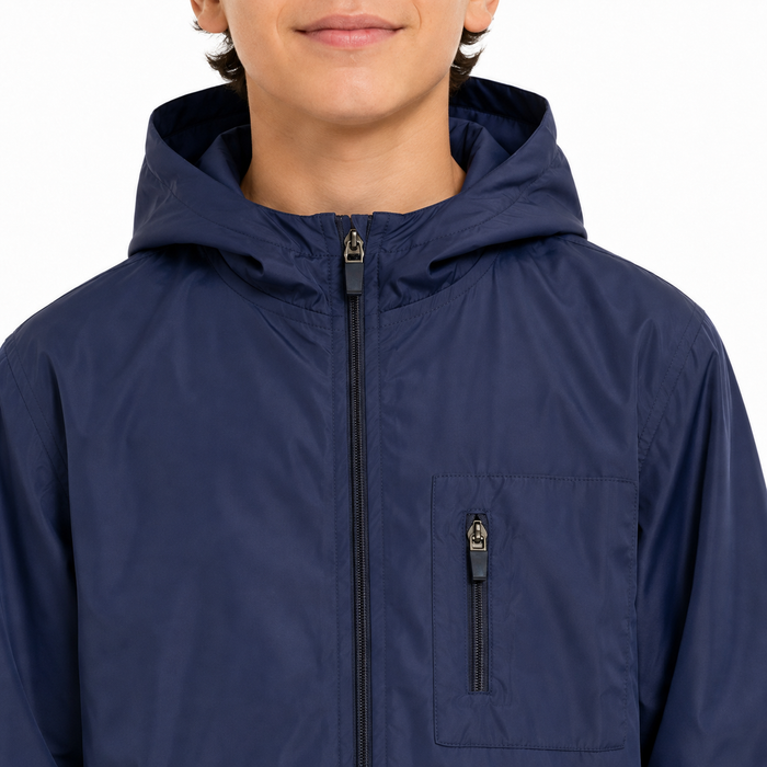 Hooded Zip-Up Windbreaker Jacket