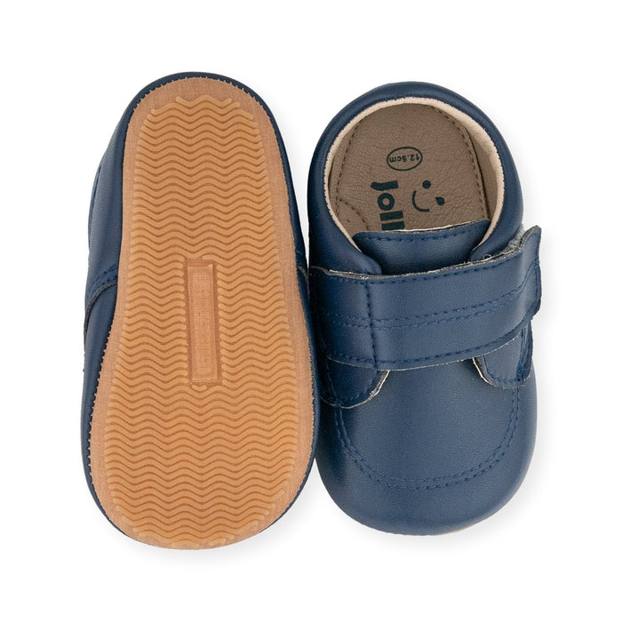 Chad Navy Shoe by Jolly Kids - Wee Squeak