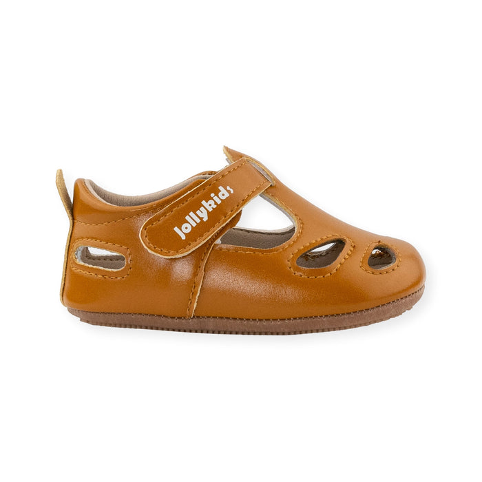 Elizabeth Brown T-Strap Shoe by Jolly Kids - Wee Squeak