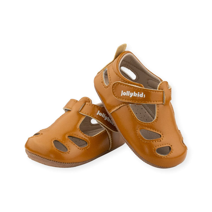Elizabeth Brown T-Strap Shoe by Jolly Kids - Wee Squeak