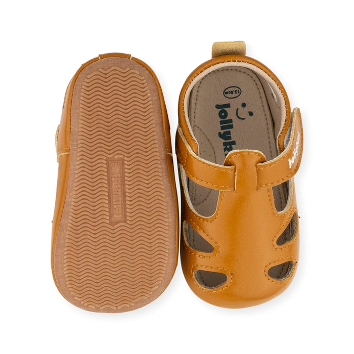 Elizabeth Brown T-Strap Shoe by Jolly Kids - Wee Squeak