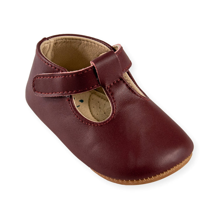 Emily Burgundy T-Strap Shoe by Jolly Kids - Wee Squeak