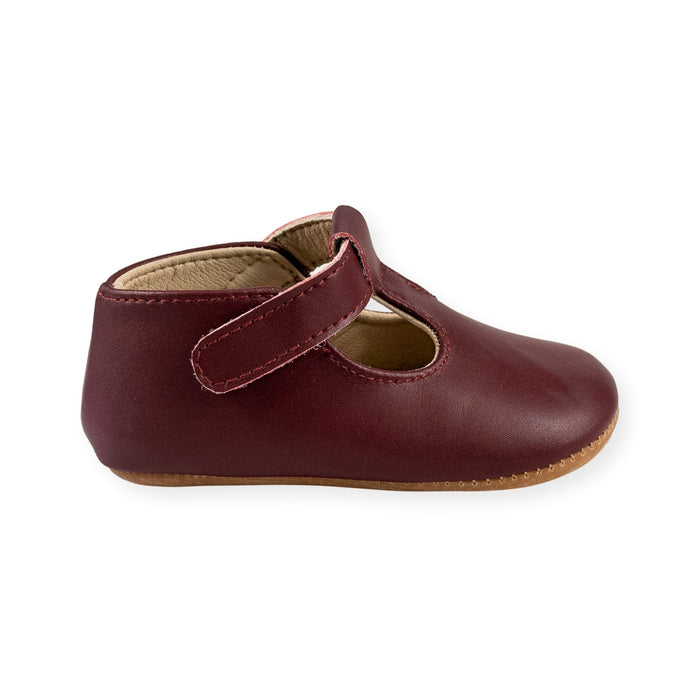 Emily Burgundy T-Strap Shoe by Jolly Kids - Wee Squeak