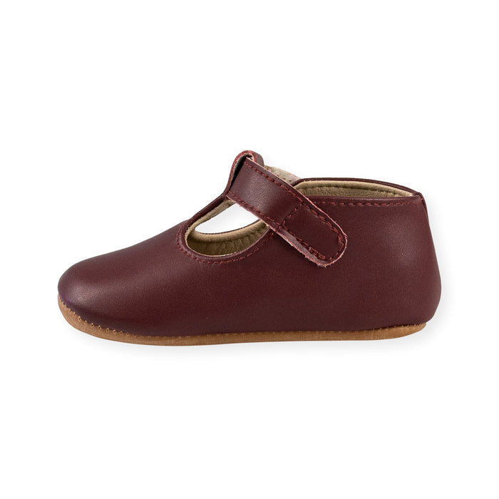 Emily Burgundy T-Strap Shoe by Jolly Kids - Wee Squeak