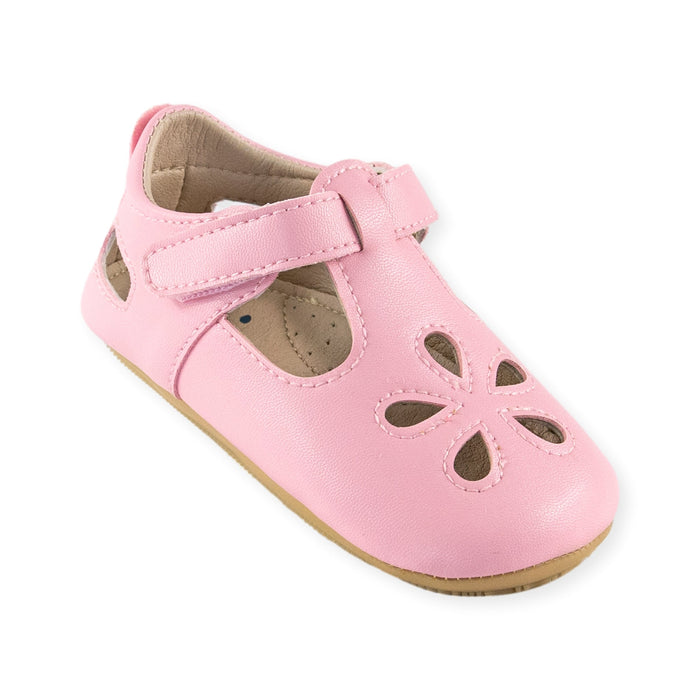 Flora Pink T-Strap Shoe by Jolly Kids - Wee Squeak