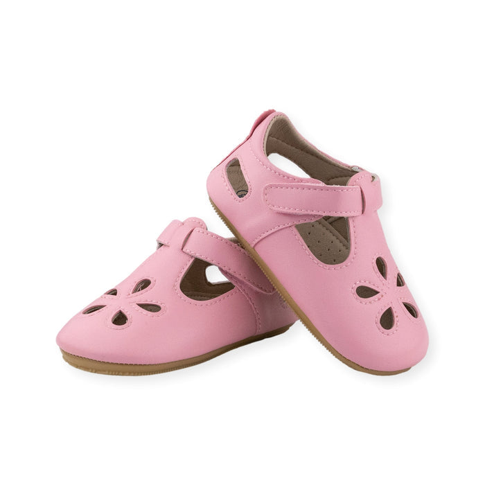 Flora Pink T-Strap Shoe by Jolly Kids - Wee Squeak