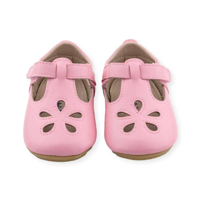 Flora Pink T-Strap Shoe by Jolly Kids - Wee Squeak