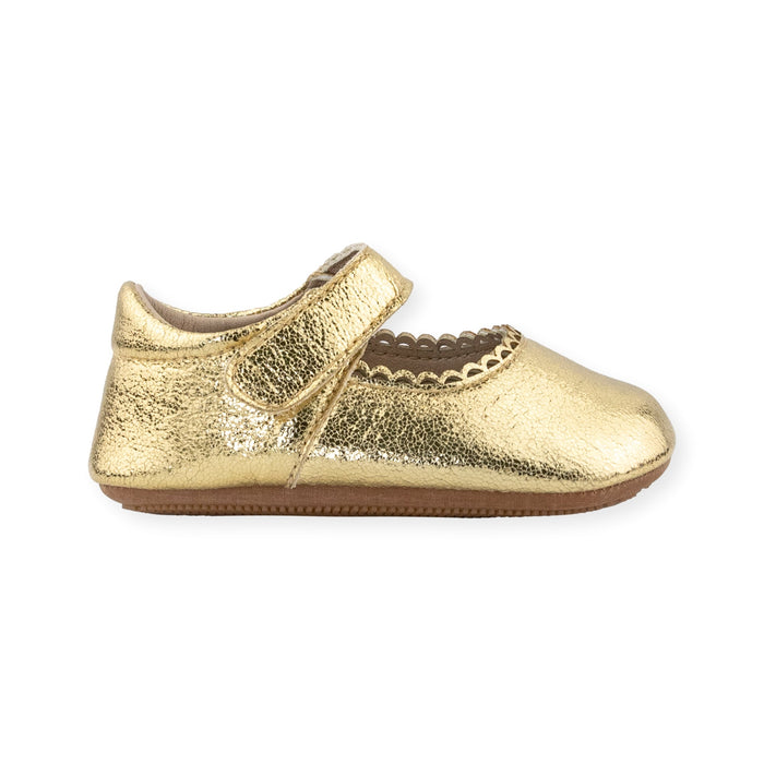 Grace Gold Mary Jane Shoe by Jolly Kids - Wee Squeak