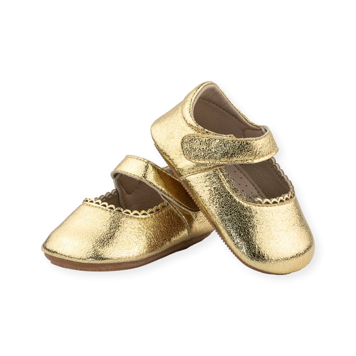 Grace Gold Mary Jane Shoe by Jolly Kids - Wee Squeak