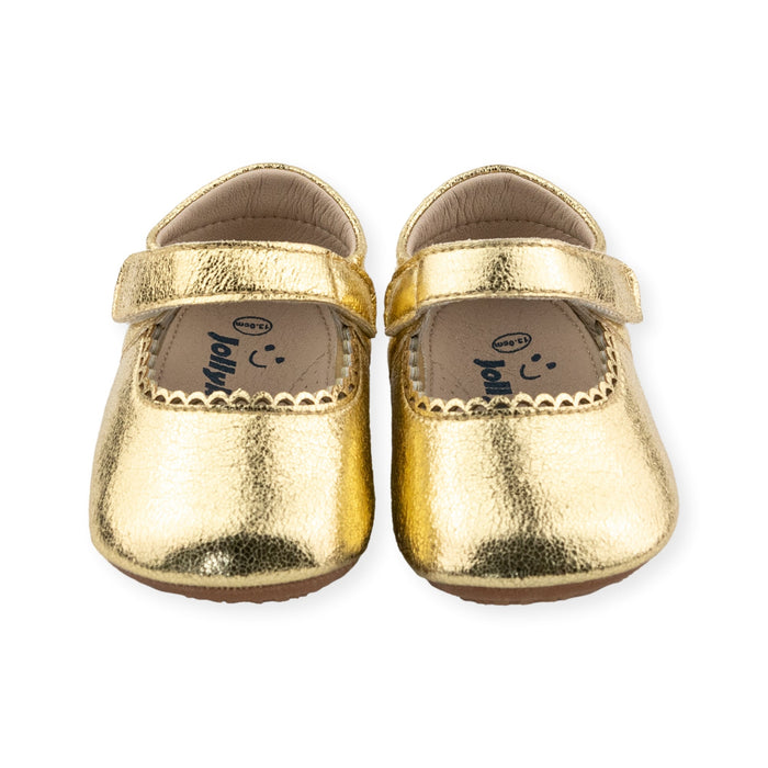 Grace Gold Mary Jane Shoe by Jolly Kids - Wee Squeak
