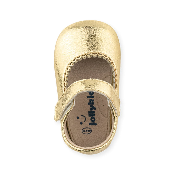 Grace Gold Mary Jane Shoe by Jolly Kids - Wee Squeak