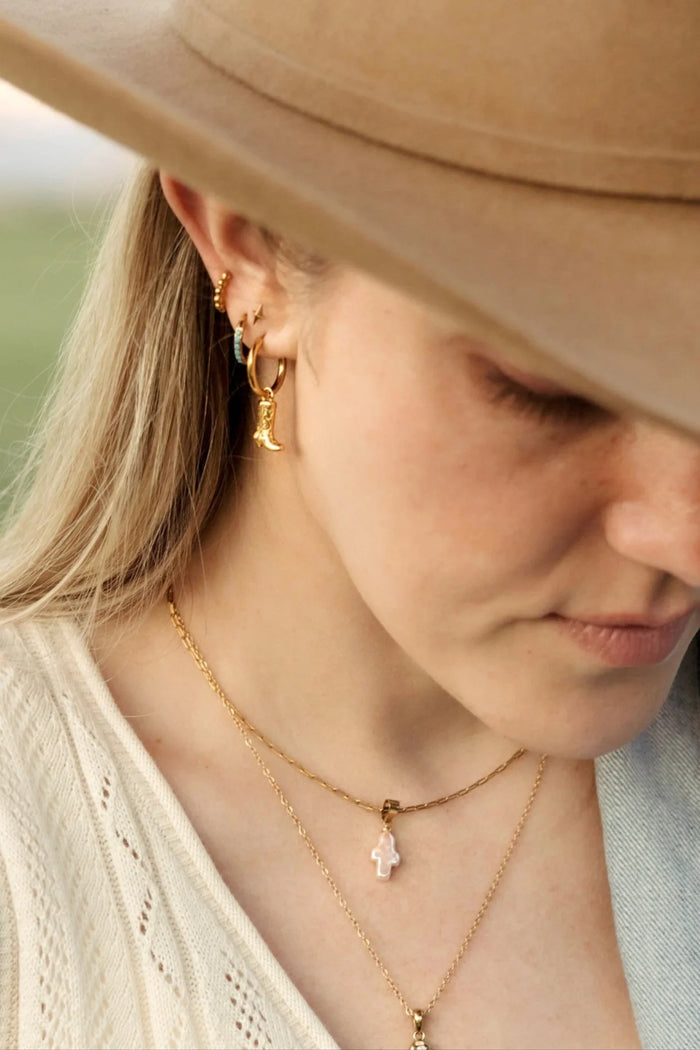 Kate Pearl Cross Pendant Necklace