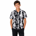 Kids Abstract Print Ribbed Shirt