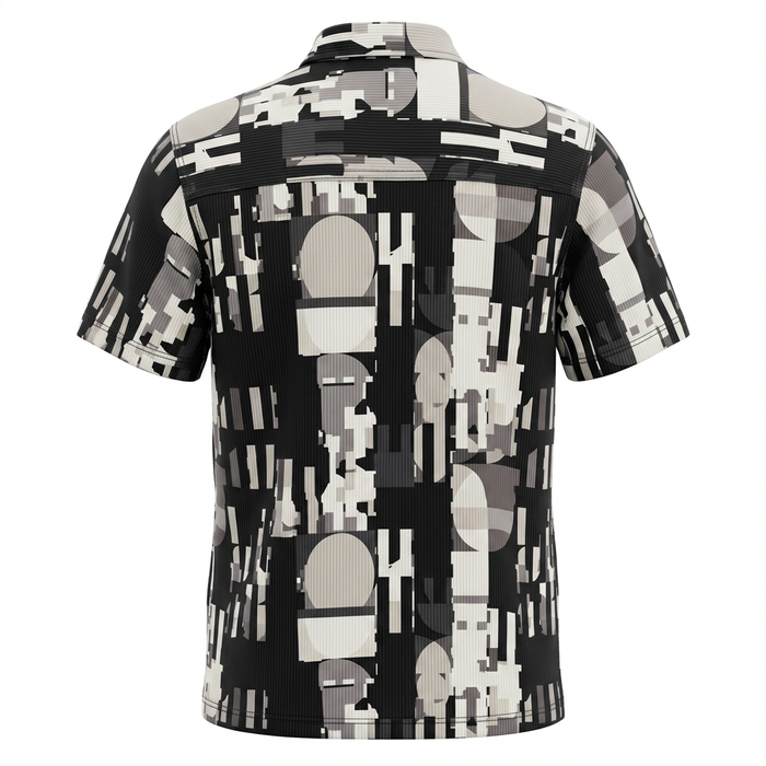 Kids Abstract Print Ribbed Shirt