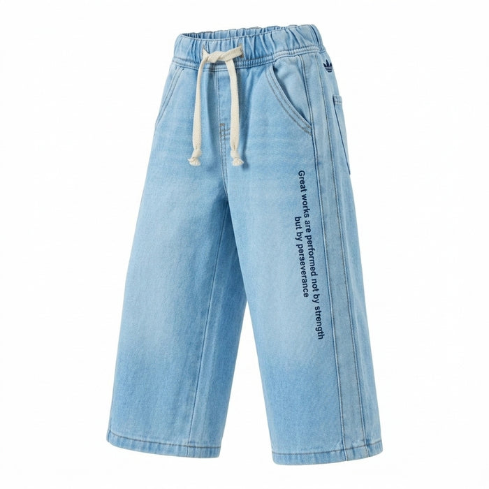 Kids Denim Drawstring Je Pants
