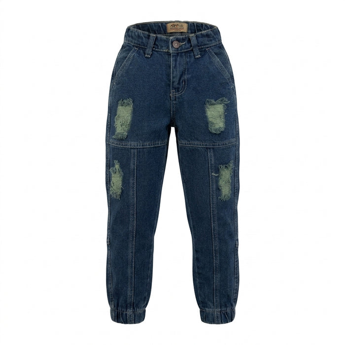 Kids Distressed Denim Jogger Jeans