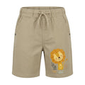 Kids Drawstring Shorts With Lion Print