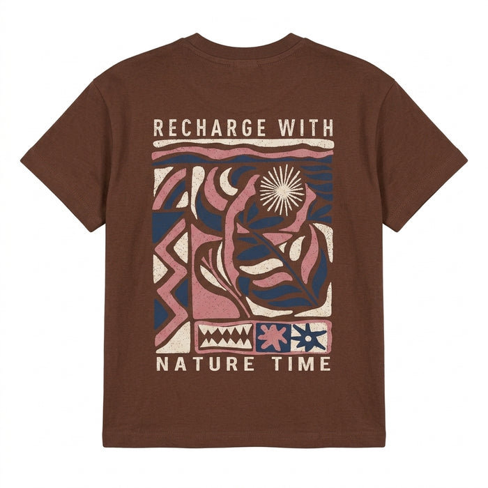 Kids Essential Crew Neck T Shirt Caffee