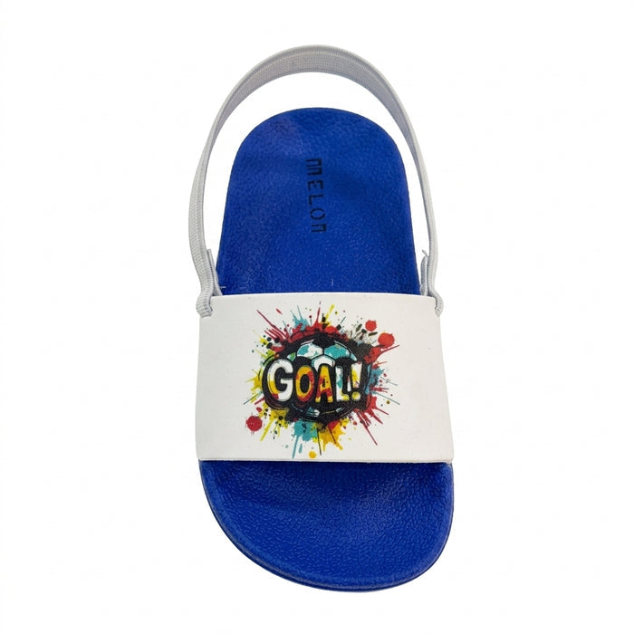 Kids Goal Print Slingback Slide Sandals