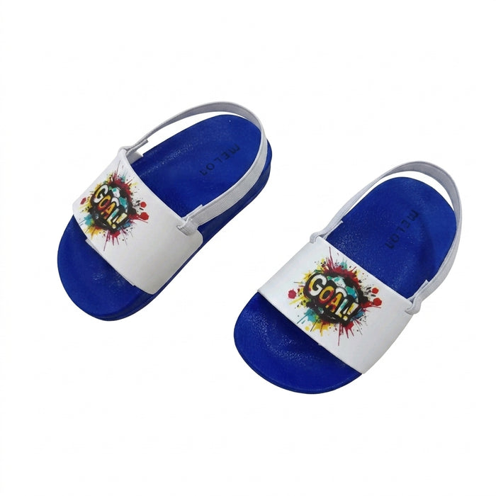 Kids Goal Print Slingback Slide Sandals