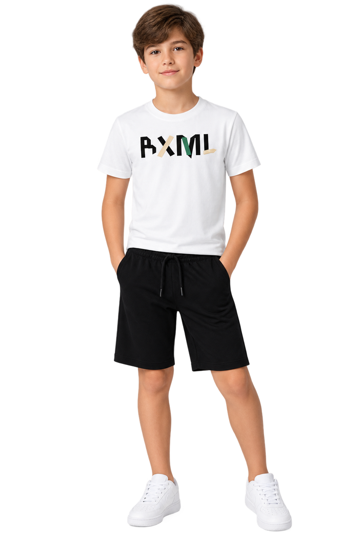 Kids Graphic T Shirt And Shorts Set