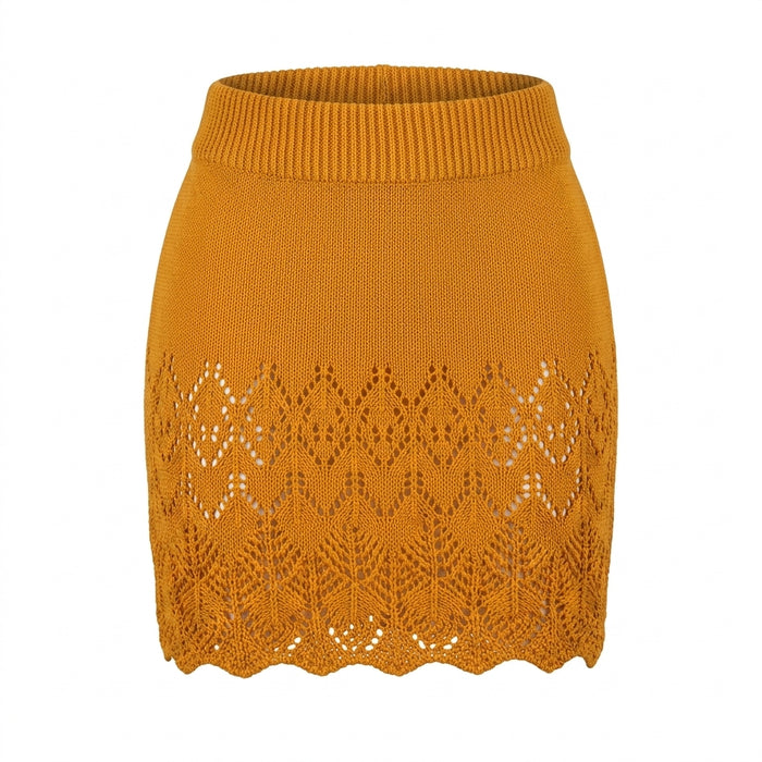 Kids Knit Sleeveless Top And Skirt Set