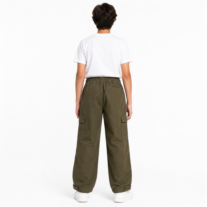 Kids Light Wide Leg Cargo Pants