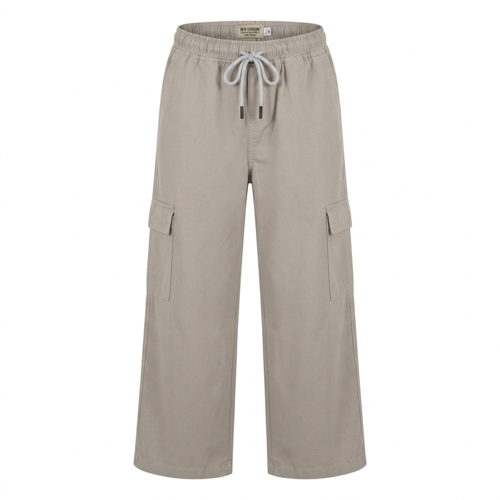 Kids Light Wide Leg Cargo Pants