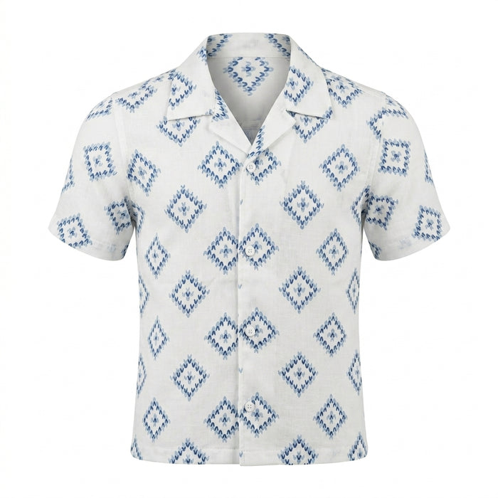 Kids Printed Short Sleeve Shirt With Shorts Set