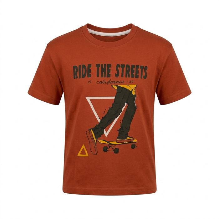 Kids Ride The Streets Graphic Short Sleeve T Shirt
