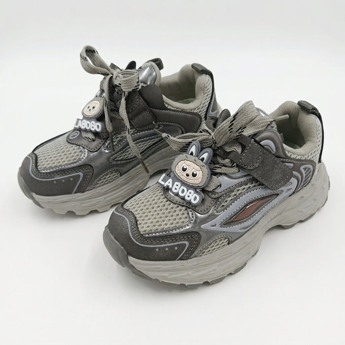 Kids Sports Sneakers With Hook And Loop Strap