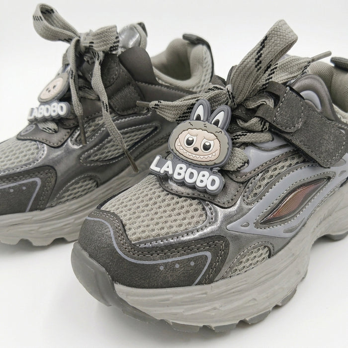 Kids Sports Sneakers With Hook And Loop Strap