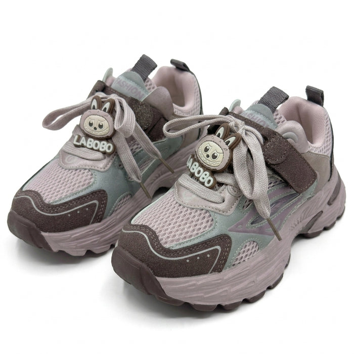 Kids Sports Sneakers With Hook And Loop Strap